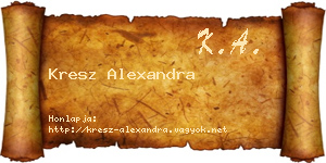Kresz Alexandra névjegykártya