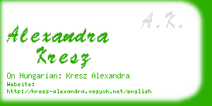 alexandra kresz business card